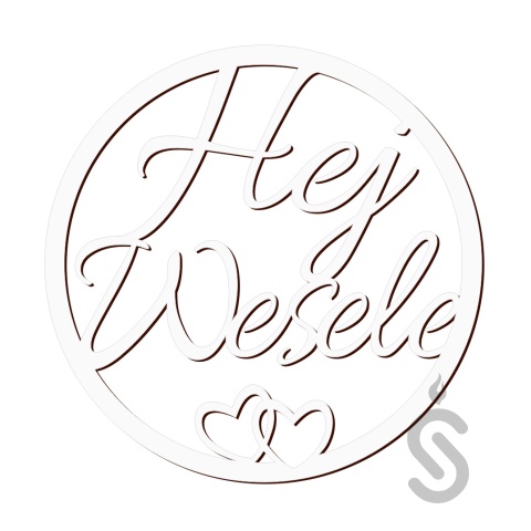 Hej Wesele Serca - Dekoracyjna obręcz ślubna / weselna Hej Wesele Serca - Dekoracyjna obręcz ślubna / weselna