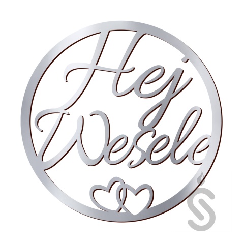 Hej Wesele Serca - Dekoracyjna obręcz ślubna / weselna Hej Wesele Serca - Dekoracyjna obręcz ślubna / weselna