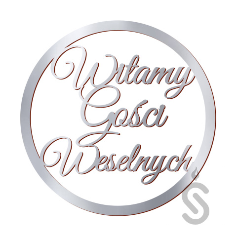 Witamy Gości Weselnych - Dekoracyjna obręcz ślubna / weselna