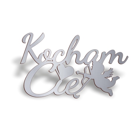Kocham Cię z Amorkiem v2 - Napis Dekoracyjny