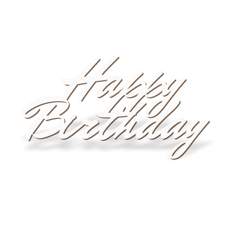 Happy Birthday v2 - Napis dekoracyjny