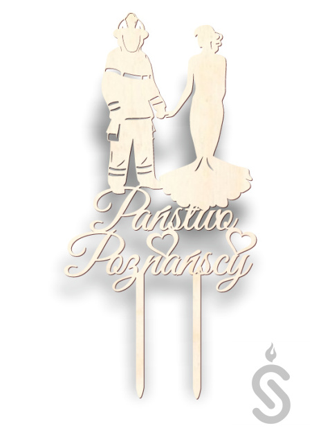Topper ślubny personalizowany strażak Topper ślubny personalizowany strażak