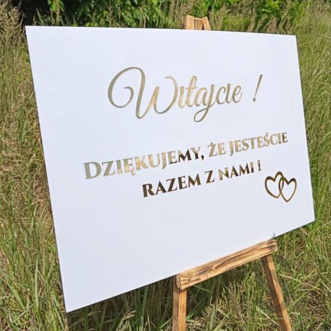 Witajcie Dziękujemy, że jesteście razem z nami - Tablica powitalna